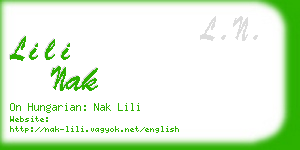 lili nak business card